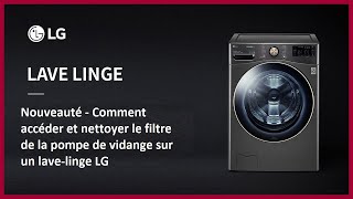 Comment accéder et nettoyer le filtre de la pompe de vidange sur un lavelinge LG [upl. by Donny]