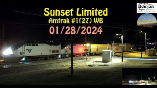 Amtrak 1 27 Sunset Limited 17018 x 7  01282024 [upl. by Christen]