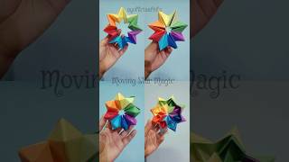 Moving Star Magic  origami origamitutorial star starorigami movingstar papercraft paperart [upl. by Kearney]