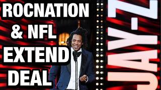 Roc Nation Halftime Show Performances Will Continue NFL Extends Deal With JayZs Roc Nation [upl. by Brannon]