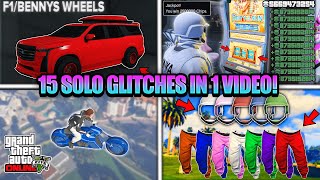 SOLO 15 GTA Glitches In 1 Video After 168  The Best GTA 5 Glitches All In 1 Video 2024 [upl. by Elleahcim]