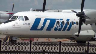 UTair Starting the engines amp taxiingATR42300 URUTA [upl. by Faso]