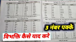 विभक्ति याद करने की ट्रिक  vibhakti yaad karne ki trick  विभक्ति कैसे याद करें [upl. by Batista854]