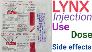 LYNX Injection  Lincomycin Hydrochloride  LYNX Injection Use  Dose  Side effects in Bengali [upl. by Anaul]