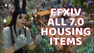 ALL New FFXIV 70 Housing Items [upl. by Eillac852]