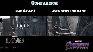 Marvels Loki And Avengers End Game 2012 Scene Comparison  Loki Opening Scene [upl. by Gemperle892]