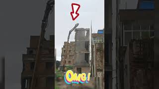 demolition demolitionvideo machine excavators excavator home crane shorts cutebaby33333 [upl. by Gievlos]