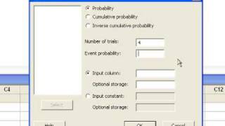 07 Computing Binomial Probabilities in Minitab [upl. by Annonyw]