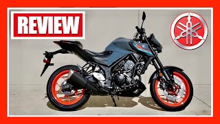 2021 Yamaha MT03 — Motorcycle Review [upl. by Ahsiema987]