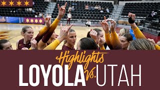 Loyola vs Utah Game 2  Womens Volleyball  Cinematic Highlights [upl. by Nnylkoorb5]