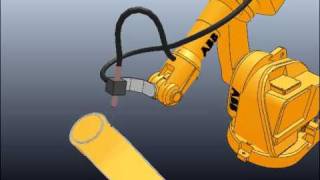 Robot Simulator Simulation of Cables and Flexible Pipes in VREP [upl. by Aztinad992]