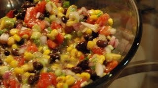 How to make Texas Caviar AKA Mexican Caviar Recipe  by foodjazz [upl. by Dlorah588]