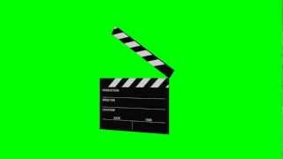 Clapperboard  SlateFilmklappe Rotation  FreeHDGreenscreen Footage [upl. by Sivla640]