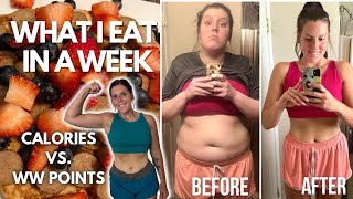 WHAT I EAT IN A WEEK  COMPARING WWWeightWatchers POINTS vs CALORIES MACROS  Weight Loss Journey [upl. by Esinaej]