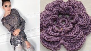 Ажурная кофта крючком Ч 3 Openwork crochet sweater [upl. by Reppep361]