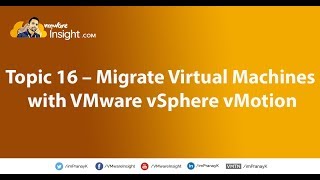 Topic 16 – Migrate Virtual Machines with VMware vSphere vMotion [upl. by Aehsan]