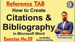 How to add Citations and References using Microsoft Word I Exercise 59 footnote endnote msword [upl. by Aerdnu]