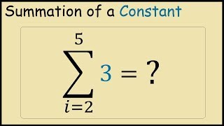 How to Calculate Summation of a Constant Sigma Notation [upl. by Goldia]