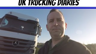 Articulated lorry driving  UK Trucking Diaries  back out in the Actros HGV [upl. by Oinimreh]