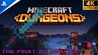 Minecraft Dungeons First 30 Minutes Gameplay Ps5 4KHDR  gaming viralvideo gameplay [upl. by Vitia885]