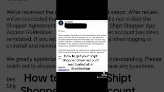 How to fix ahipt shopper account if deactivated shipt activateshipt shiptshoppers gigapps Uber [upl. by Carola252]