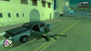 surviving gta sa gang wars with a 9mm pistol challenge [upl. by Dean]