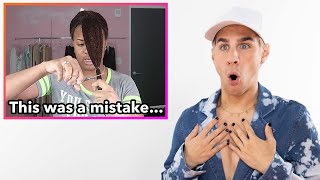 Hairdresser Reacts To People Doing Wolf Cuts On Their Curly Hair as seen on tiktok [upl. by Tabatha]