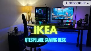 IKEA Utespelare Gaming Desk Tour Installation LongTerm Review Desktop Accessories [upl. by Kcirdek]