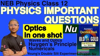 optics class 12 one shot  youngs double slit experiment Numerical  waves and optics [upl. by Seerdi]