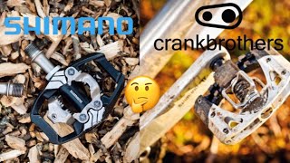 TEST de PEDALES AUTOMATICOS MTB SHIMANO XT vs CRANKBROTHERS MALLET 2  QUE PEDALES COMPRAR PARA MTB [upl. by Eseila]