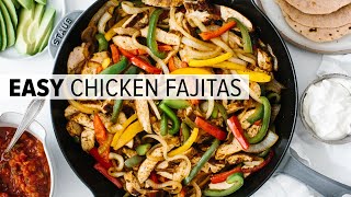 CHICKEN FAJITAS  the best easy mexican recipe  homemade seasoning [upl. by Nilra]