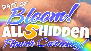 All 5 Hidden Flower Event Currency  Days of Bloom Sky Children of the Light nastymold [upl. by Ahsinahs]