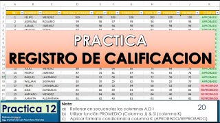 REGISTRO DE CALIFICACIONES EN EXCEL [upl. by Anayet75]