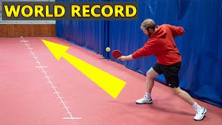 Worlds Longest Ping Pong Shot [upl. by Wilkie298]