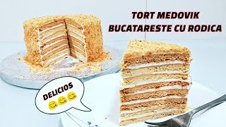 Tort Medovik Cu Miere Tarta Medovik Con Miel BUCATARESTE CU RODICA [upl. by Tisbe634]