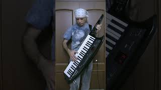 SCORPIONS  YOU AND I cover on KEYTAR Guitar intro shorts [upl. by Ahsikel]