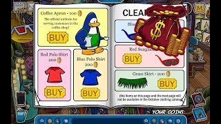 BUYING ALL CLOTHES CLUB PENGUIN REWRITTEN [upl. by Ahsiuqal]