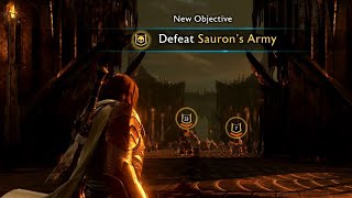 Shadow of War  Finale Pt 1 of 3 Gorgoroth vs Saurons army and Isildur [upl. by Anahpos735]