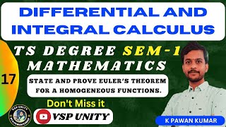 State and prove Eulers Theorem  SEM1  UNIT1  OU  KU  TU  PU  SVU  MGU [upl. by Johathan]