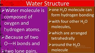 L3  Extensive hydrogen bonding in water  Ch15  10th Chemistry [upl. by Myrle]