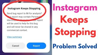 Instagram Keeps Stopping Problem Solved  How To Fix Instagram Keeps Stopping Problem [upl. by Anaimad]