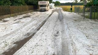 Hagelunwetter und Verwüstungen durch Downbursts südlich von München 12072024 [upl. by Cullan72]