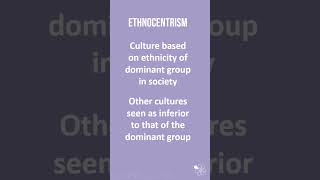 Ethnocentrism  60 Second Sociology Culture and Identity [upl. by Teraj162]