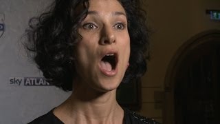 Indira Varma Ellaria Sand Interview  Game of Thrones Season 4 Premiere [upl. by Slade]