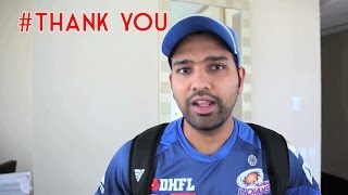 Mumbai Indians  Rohit Sharma Says quotThank Youquot [upl. by Antrim]