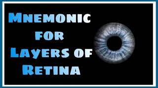 LAYERS of RETINA trickmnemonic Human Anatomy [upl. by Zed]