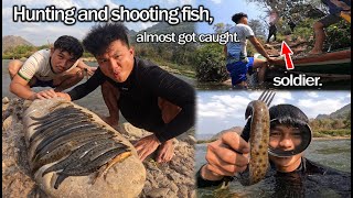 Hunted and shot fish with My Mesusn but almost got caught by soldiers [upl. by Ablem]