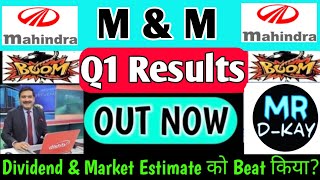 MampM Q1 results 2025  Mahindra amp Mahindra q1 Results  MampM Share News MampM Share latest news today [upl. by Sadnalor858]