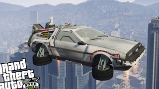 GTA 5 PC MOD  DeLorean MOD Update New Flying DeLorean Vehicle MOD [upl. by Aoket]