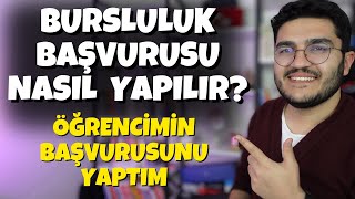 Bursluluk Başvurusu Nasıl Yapılır Örnek Başvuru [upl. by Lokim]